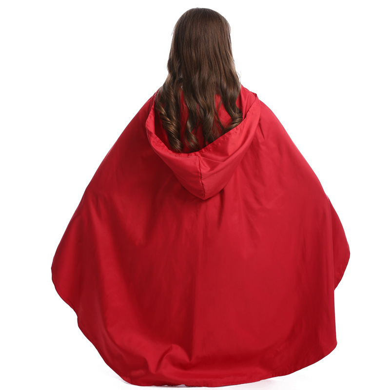 Halloween Costume for Girls Little Red Riding Hood Dress & Red Cloak with hood